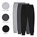 ALL IN SWEATS Men’s Sweatpants 3 Pack Joggers for Men - Athletic Sweatpants for Men with Pockets Workout Pants (Size L, Black/Charcoal/Grey)
