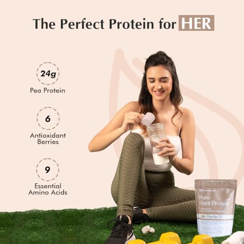 Image of Plant Protein for Women - Coffee Flavour | Pea Protein Powder Trial Pack | Digestive Blend, Antioxidant Berry Mix & Monk Fruit | Clean Plant Protein for Hormonal Health, Digestion & Energy | 30g x 9 Servings