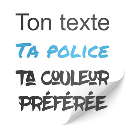 Blackshell Autocollant personnalisable pour voiture, moto, vélo, bateau - Se colle sur n'importe quelle surface lisse - Autocollant personnalisable - Longueur : 10 cm...