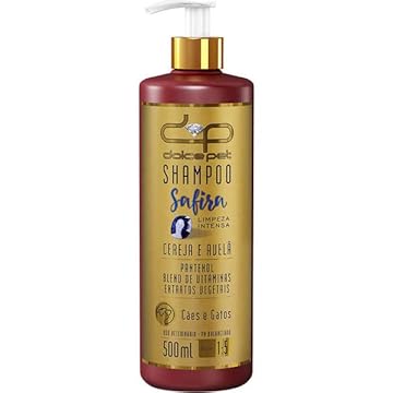 Shampoo Dolce Pet Safira Limpeza Intensa Cereja e Avelã para Cães e Gatos