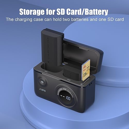 JYJZPB 2 Pack LP-E6N Batteries Compatible for Canon EOS R5 R5 R7 90D 60D 70D 80D EOS 6D II, 7D, 7D Mark II Cameras with Upgraded LP-E6N Battery Charger Case by JYJZPB - Image 4