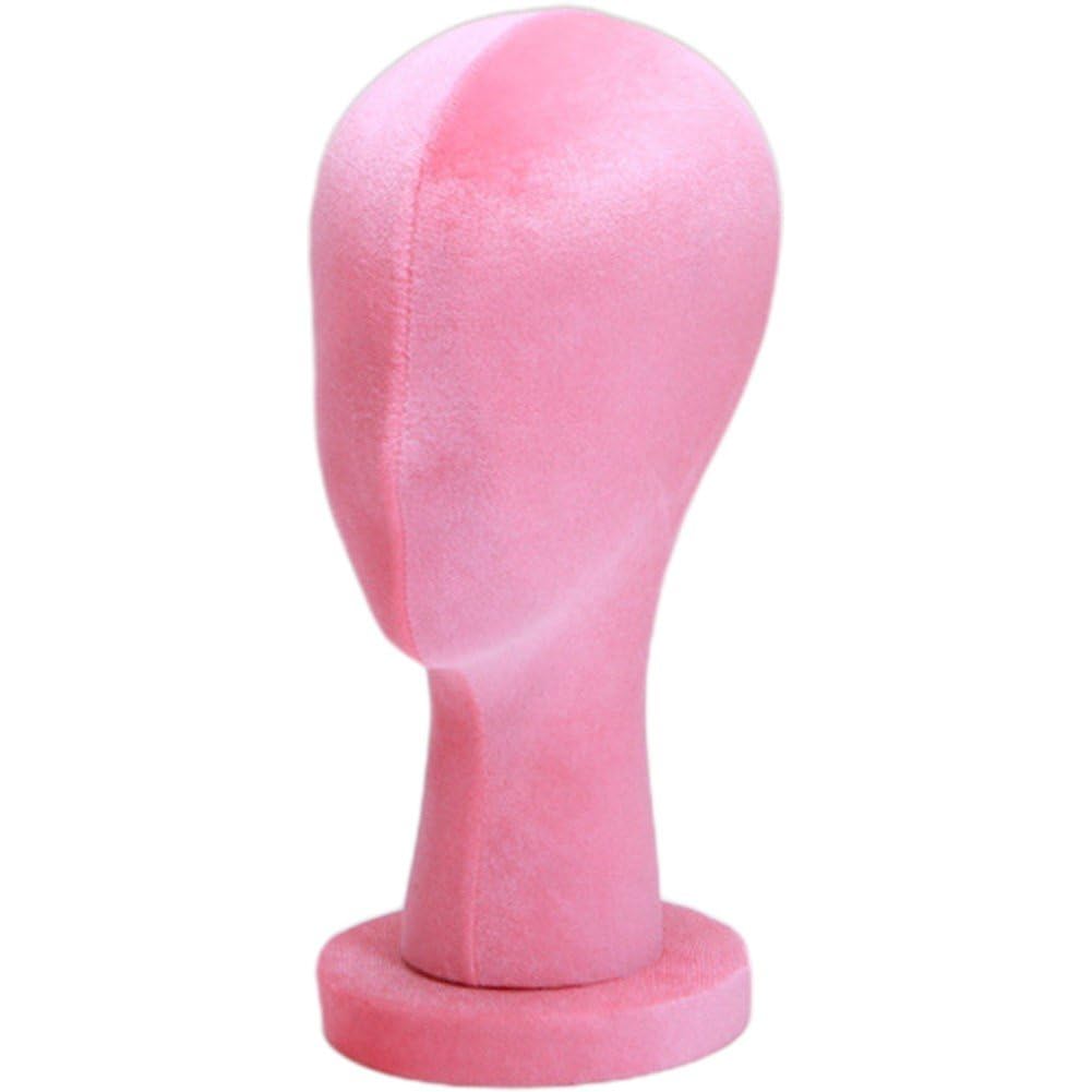 Tête de mannequin pour perruque de haute finition - Modèle femme rose 33 cm