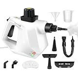 Dampfreiniger Handgerät, 1000W Steam Cleaner 3,2 Bar Dampfreiniger Mehrere Oberflächen mit 9 Zubehör, Hochdruck-Dampfreinigung, Handdampfreiniger für die Reinigung von Fenstern, Sofas, Fugen und Auto