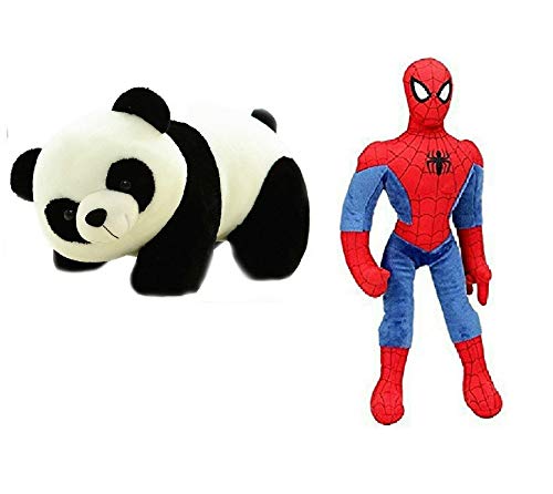 Crispy toys- Spiderman & Panda Teddy Bear for Kids Playing Soft Toy in 40 & 30 cm (B08D7SG8JC) Amazon Price History, Amazon Price Tracker