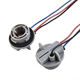 HanOaki 2 pz 1157 BAY15D portalampada P21/5W adattatore pre-cablato freno stop coda connettore luce di direzione per sostituzione o illuminazione aggiuntiva