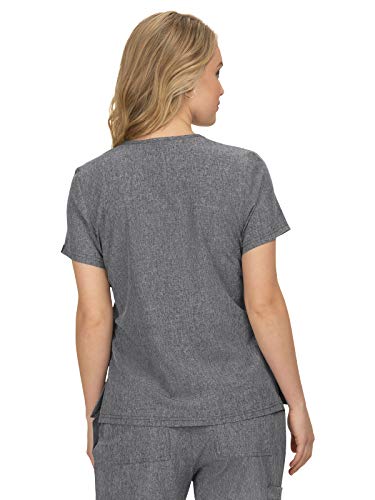KOI Basics Women's Kade Scrub Top in Heather Grey