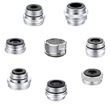 8 Piece Faucet Adapter Kit,Brass Faucet Aerator Adapter Set Male Female Kitchen Faucet Adapter Converter to Faucet Aerator for water hose,garden hose,water filter for Standard Hose