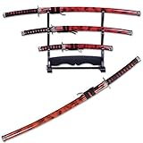 Snake Eye Tactical Two Tone 3 Piece Samurai Katana Set w/Free Sword Stand (58R4)