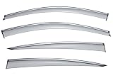 WellVisors Window Visors Wind Deflectors Compatible With Infiniti 2007-2015 G25 G35 G37 Q40 With Chr