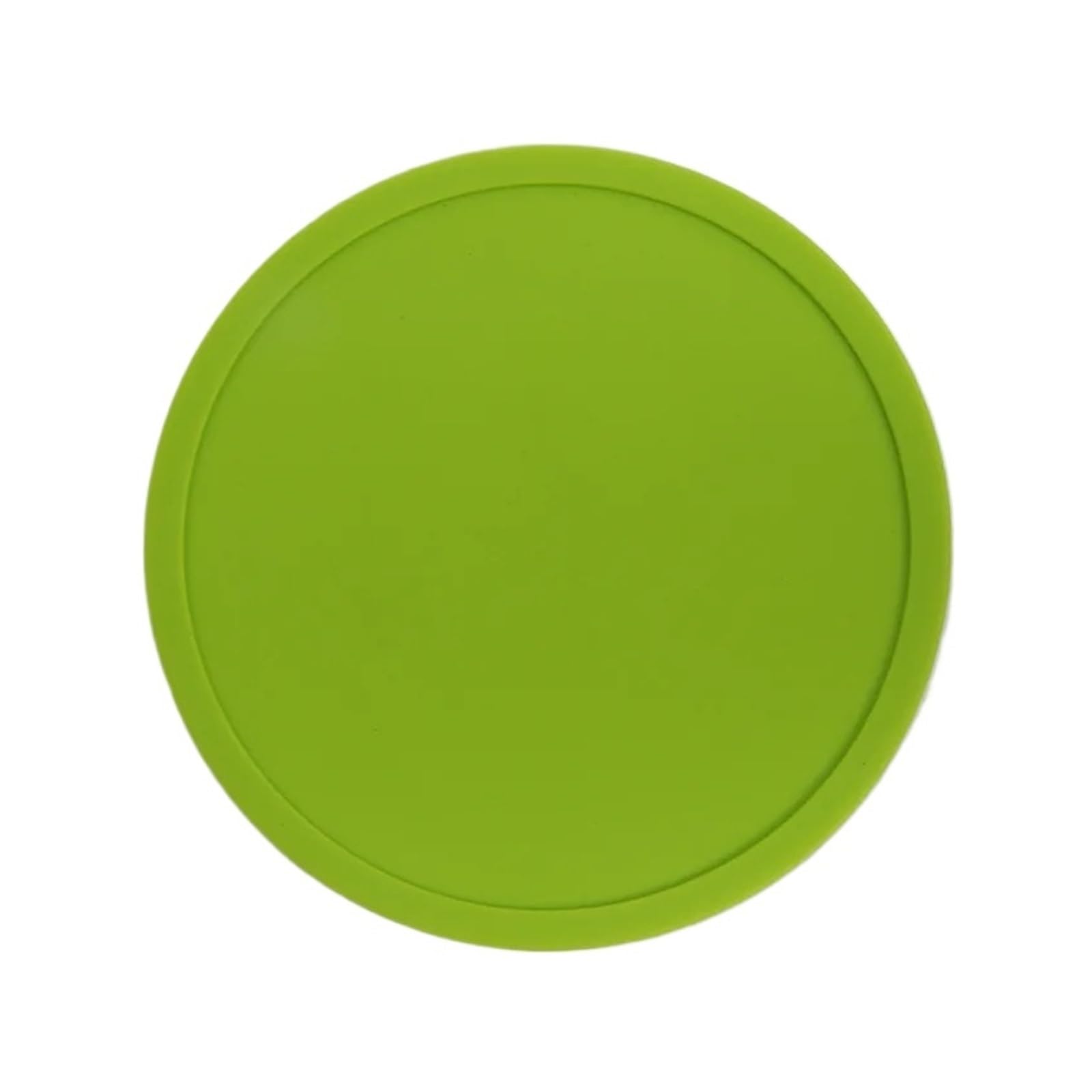 1pc 3.9 Inch Colorful Silicone Coasters Heat Resistant Tea Cup Mat Lots Drink Coffee Mug Glass Beverage(Green)