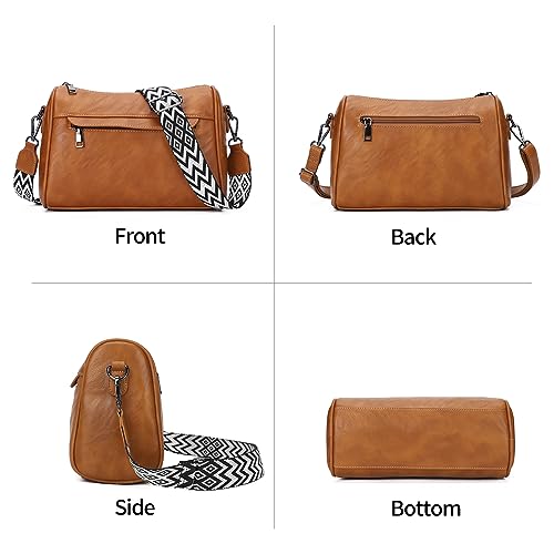 Image of KL928 Crossbody Purses for Women Shoulder Bags with 2 Straps,Black