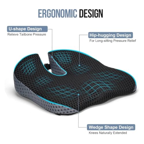 Cojín de asiento de coche ergonómico, elevador y ajustable 2