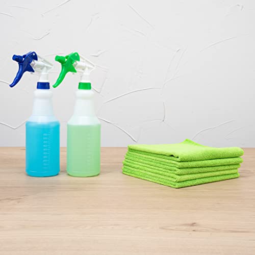 Restaurantware-Clean Tek Professional 16 x 16 Inch Cleaning Cloths, 100 Lint Free Microfiber Towels - Highly Absorbent, Non Abrasive, Green Microfiber Cleaning Rags, Reusable, For All Purpose Use by Restaurantware - Used condition - Image 6