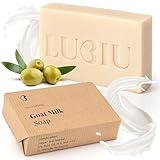 lubiu Ziegenmilchseife - 100g Naturseife als Ziegenmilchseife Gesicht, Körperseife und Handseife...