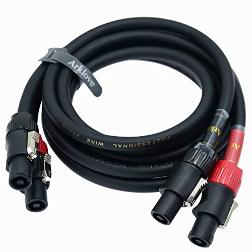 Speak On 2Pack Pro Speakon To Speakon Male Speaker Gauge Wire Lock Cable Pair 12Awg Professional Audio Cabl Cord With Port Connector For Para Bocina De Dj Stage Power Amplifier 2 Conductor 6Ft Feet #TOP7