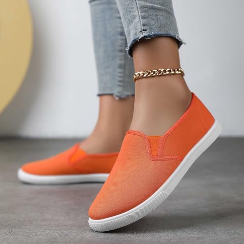 Women's Casual Slip On Canvas Sneakers Fashionable Comfortable Flat Shoes for Daily Wear with Jeans and Pants3