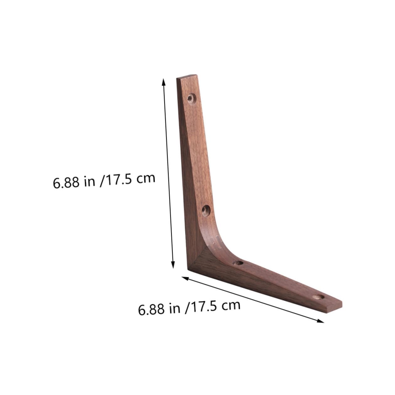 Artibetter Soportes para Estantes de Pared Soporte Triangular Resistente 2 de Madera Maciza Acabado Fino para Fijar Estanterías Firmemente en Pared