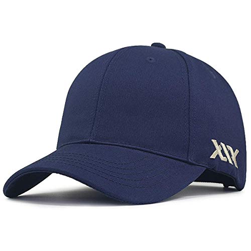 キャップ 大きいサイズ ビッグサイズ メンズ 深め 61〜69cm 人気 おしゃれ かっこいい つば長 日よけ 大きめ XL 帽子 (XX ネイビー×ホワイト)