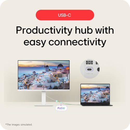 LG 27U730SA-W 27-Inch Smart 4K / UHD (3840 x 2160) / IPS / HDR10 / Built-in Speaker, Screen Share, Bluetooth, Remote Control/USB-C PD 65W/ Xbox,Netflix app/Tilt,Height,Swivel,Pivot Stand/White by LG - Image 3