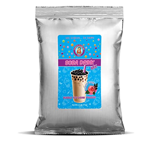 Premium SWEET ROSE Boba/Bubble Tea Drink Mix Powder By Buddha Bubbles Boba (1 Kilo / 2.2 Pounds)