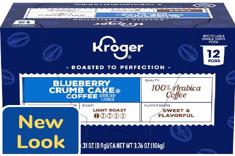 Blueberry Crumb Cake Medium Roast Coffee Pods (1 Box, 12