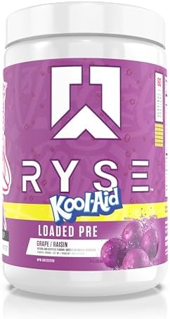 Ryse | Loaded Pre V1 Pre-Workout Powder | Kool-Aid Grape | 30 Servings