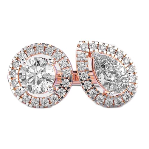 Bague moissanite en argent 925 et plaqué or rose pour femme LKJR_0568