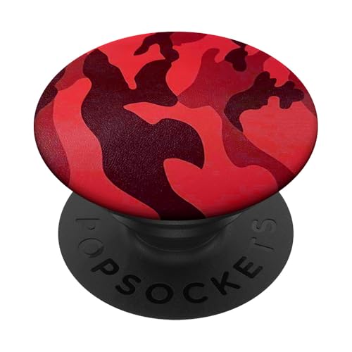 Dark Red Camo Camouflage PopSockets PopGrip: Swappable Grip for Phones & Tablets PopSockets Adhesive PopGrip