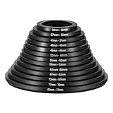 PATIKIL 13pcs Step Down Ring, Camera Lens Filter Adapter Ring Aluminum Filter Ring Adapter Set for Camera Lens Hood, 82mm-77mm, 77mm-72mm, 72mm-67mm
