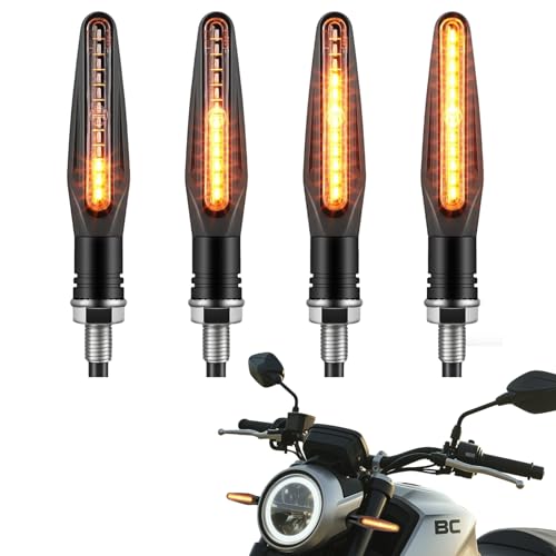 Huxiny Clignotant Moto LED, 4 pièces Clignotant LED Moto, Clignotant Moto Led Homologué, Moto Clignotants Indicateurs, Clignotants Indicateurs Moto, pour Scooter Quad Cruiser Road Installation Facile