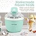 Maxi-Matic EIM-520 Automatic Easy, Homemade Electric Maker, Ingredient Chute, On/Off Switch, No Salt Needed, Creamy Ice Cream, Gelato, Frozen Yogurt, or Sorbet, 1 Quart, Blue
