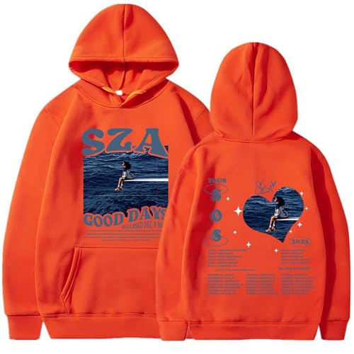 Hoodie SZA SOS Good Days orange idéal pour vos sorties urbaines en coton