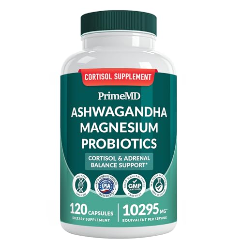 Home 2 5-in-1 Cortisol Supplement for Women and Men with Ashwagandha for Calmness, Focus, and Adrenal Support Supplements with Shilajit Extract, Magnesium Glycinate, Probiotics (120 ct) (Pack of 1)