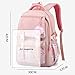 Roffatide Anime Print Business Casual Laptop Shoulders Backpack Hiking Travel Rucksack Daypacks 17 Inch Purple C (With Cute Pendants)