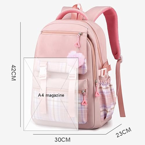 Roffatide Anime Print Business Casual Laptop Shoulders Backpack Hiking Travel Rucksack Daypacks 17 Inch Black (With Cute Pendant)3