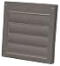 Speedi-Products EX-HLFB 04 4-Inch Diameter Louvered Plastic Flush Hood, Brown No Tailpipe
