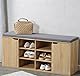 Kesper | Schuhschrank mit Sitzkissen, Material: Faserplatte, Maße: B103,5 x H48 cm x L29,5 cm, Farbe: Natur - Sonoma Eiche | 15928 13