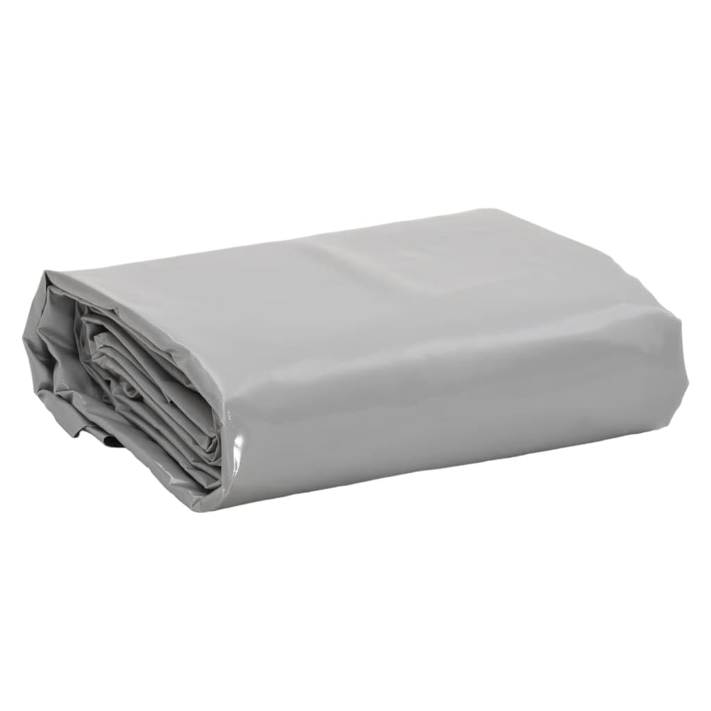 Telone grigio 3 x 6 m 650 g/m² | Tela PVC di alta qualità, resistente all'acqua strappo, uso esterno, copre mobili rimorchio