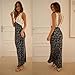 Women Y2k Floral Deep V Neck Maxi Dress,Women Floral Backless Maxi Dress Sleeveless,Sleeveless Patchwork Long Dress (D,XX-Large)