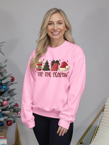 Christmas Sweatshirts for Women Funny Christmas Tree Xmas Cute Graphic Long Sleeve Shirt