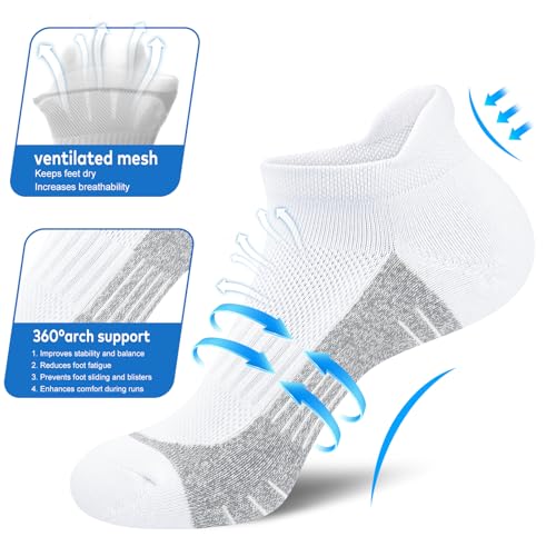 Image of cuangya Ankle Socks for Women - Athletic Low Cut Running Cushioned Socks (3-5 Pairs)