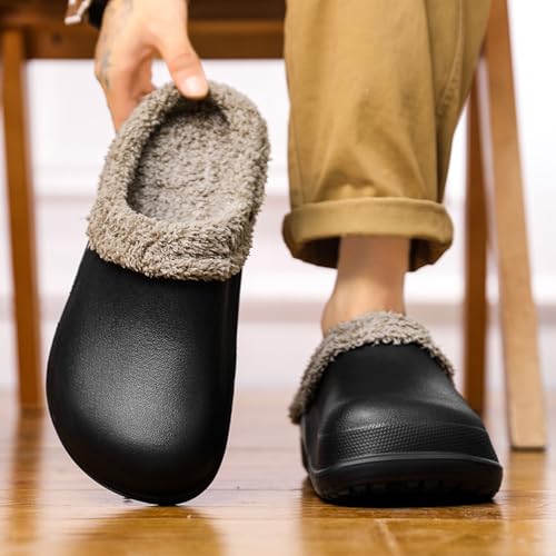 Slippers For Women Indoor and Outdoor Classic Fur Lined Clogs Waterproof Winter Fuzzy Slipper for Women Men Memory Foam Warm House Shoes4