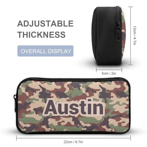 Add Your Name On Camouflage Khaki Green School Backpack for Kids Boys Girls Gifts Custom School Bag Set with Lunch Box Pencil Case4