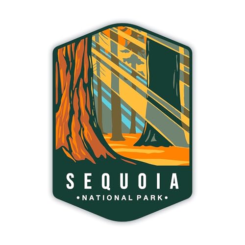 Image of eDesign Sequoia National Park Sticker | 2-Pack | - 4 Inches - National Park Stickers for Waterbottle Scrapbook Car Truck SUV Van Window Bumper Wall Laptop Tablet Cup Tumbler and Any Smooth Surface