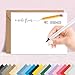 Personalized Stationery Teacher Note Cards with Envelopes – Custom Minimalist Thank You Cards, 12 Flat Note Cards & Colored Envelopes – Crush-Resistant Gift Packaging (Writing Pencil)