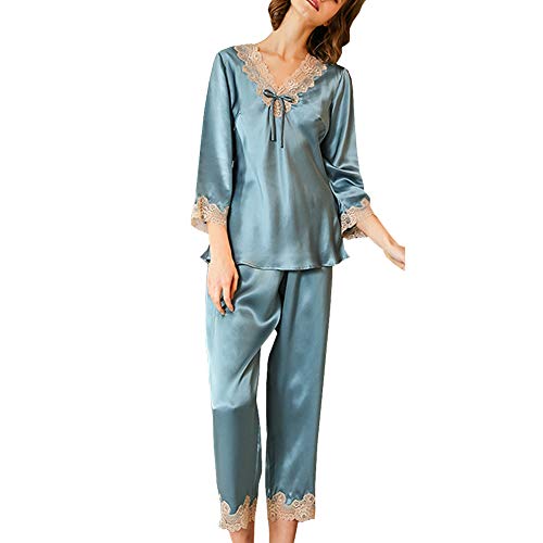 Pyjama en 100% soie Valin coffret cadeau nuit chic ensemble manches longues pour femme