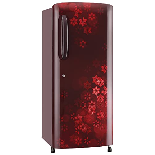 Image of LG 235 L 5 Star Direct-Cool Inverter Single Door Refrigerator Appliance (GL-B241ASQZ, Scarlet Quartz, with base Stand drawer & Smart Connect, 2022 Model)
