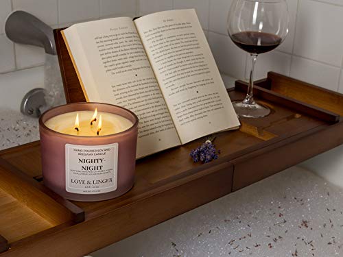 Love & Linger LLNIG Lavender Candle | Sleep Candle | Aromatherapy Candle | Luxury Soy & Beeswax Candles For Home | 16 Oz. Large Jar 3 Wick Candle thumb #3