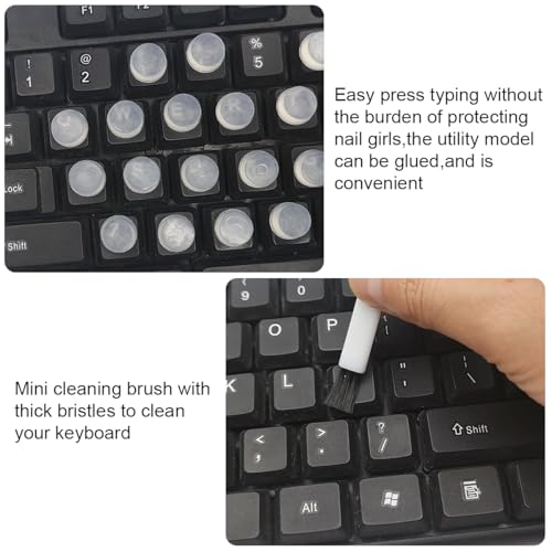 128 stickers protectores cilíndricos para teclado miniatura 3