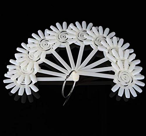 Yolandabecool Nail Art Tips Colour Pop Sticks Display Fan Clear False Practice starter kit (G)